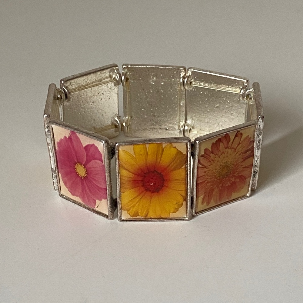 Floral Silver Bracelet